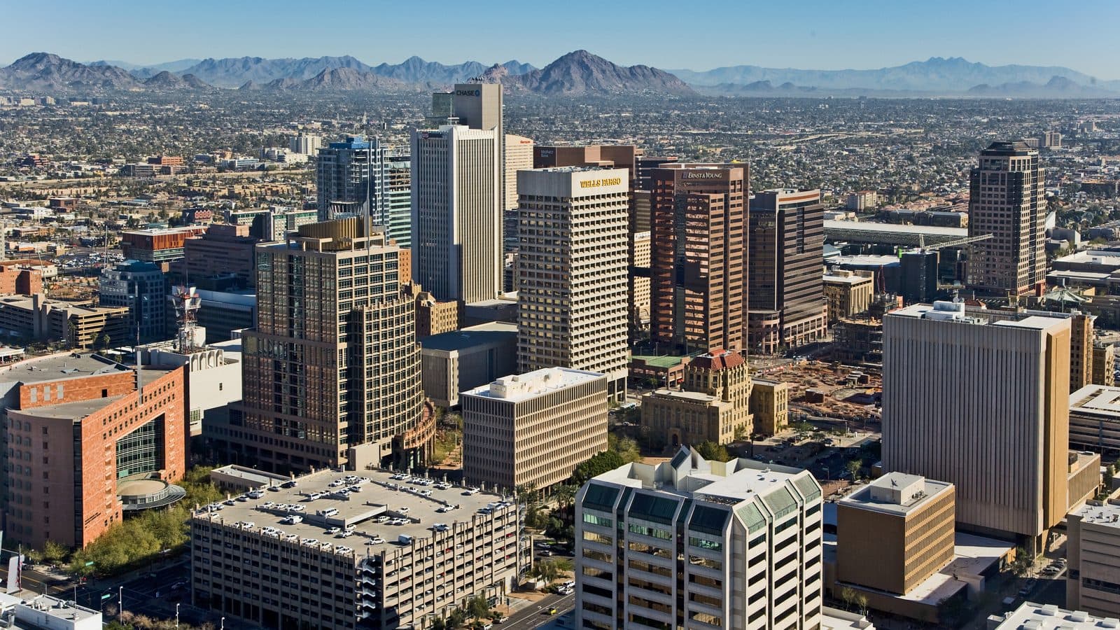 Phoenix with desert mountains in the background