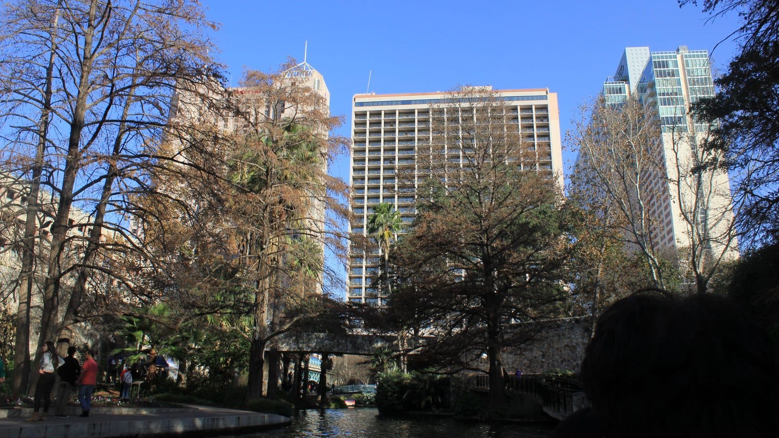 The San Antonio River Walk below street level